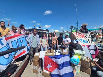 Barco con ayuda humanitaria de la Global Sumud Flotilla sale de Yucatán a Cuba