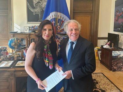 Kenia López acude a la OEA para pedir su intervención en Guerrero