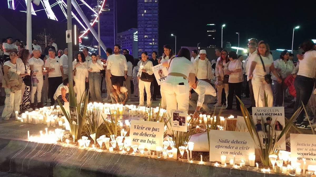La protesta en la zona comercial de Angelópolis
