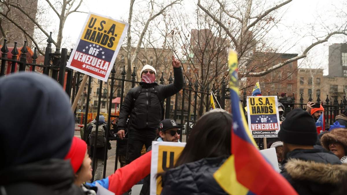 Protestas en Nueva York tras la captura de Nicolás Maduro