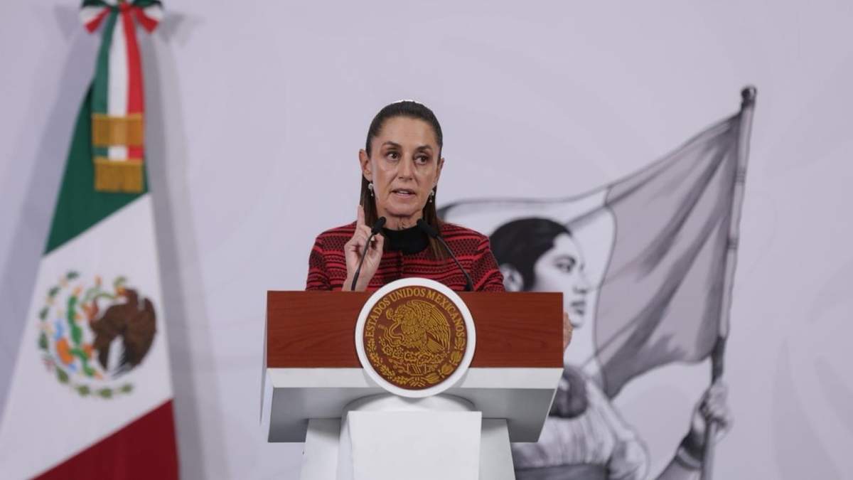 La presidenta Claudia Sheinbaum en la conferencia mañanera