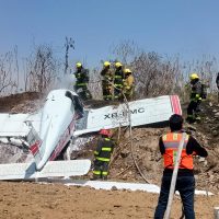 Se desploma avioneta en Cholula, Puebla; hay dos personas heridas