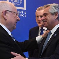 Alberto Fernández participó de una cena de honor en Israel
