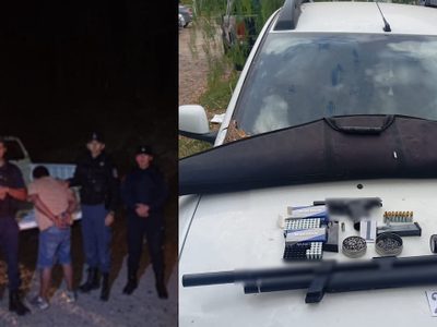 Manejaba alcoholizado, con el carnet vencido y llevaba armas en la camioneta