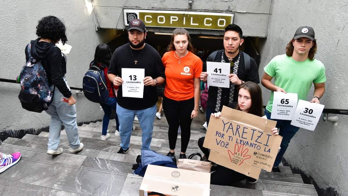 Usuarios del Metro protestaron afuera del Metro Copilco para exigir seguridad
