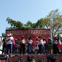 Entre consignas contra el 'mal gobierno”, lanzan vivas a Zapata en Chinameca