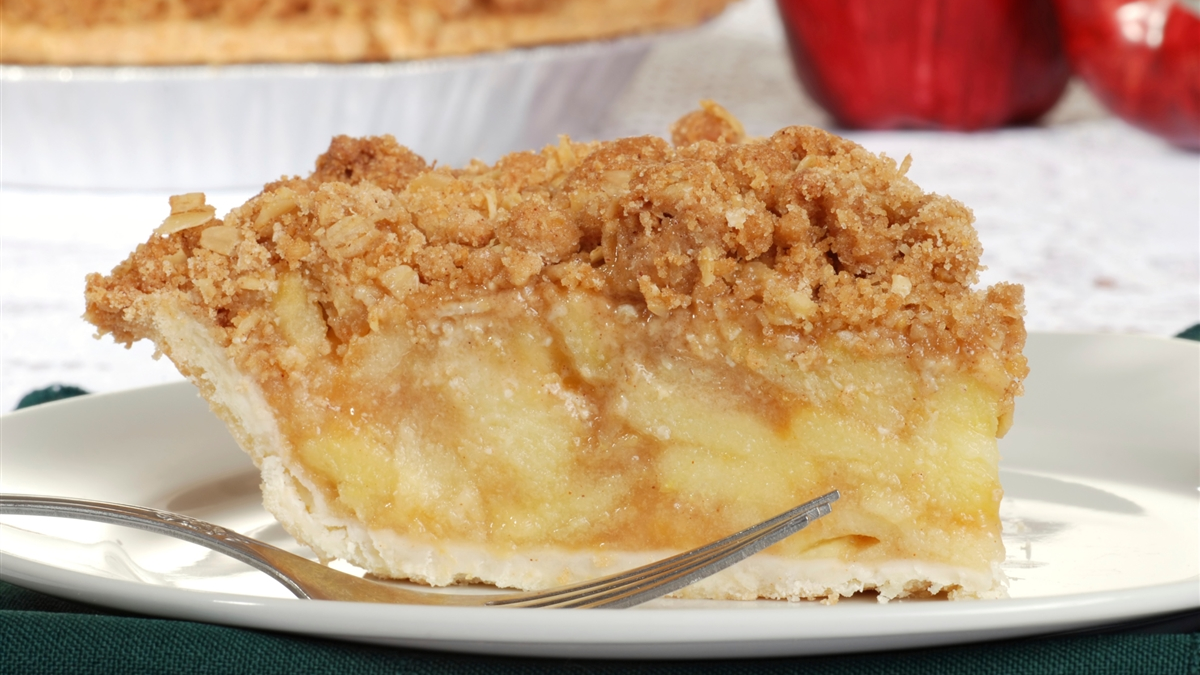 Torta crumble con manzana. Fuente: (El Gourmet)
