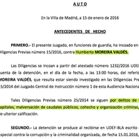 Prisión a Moreira, por gravedad de delitos, riesgos de fuga y destrucción de pruebas: Juez