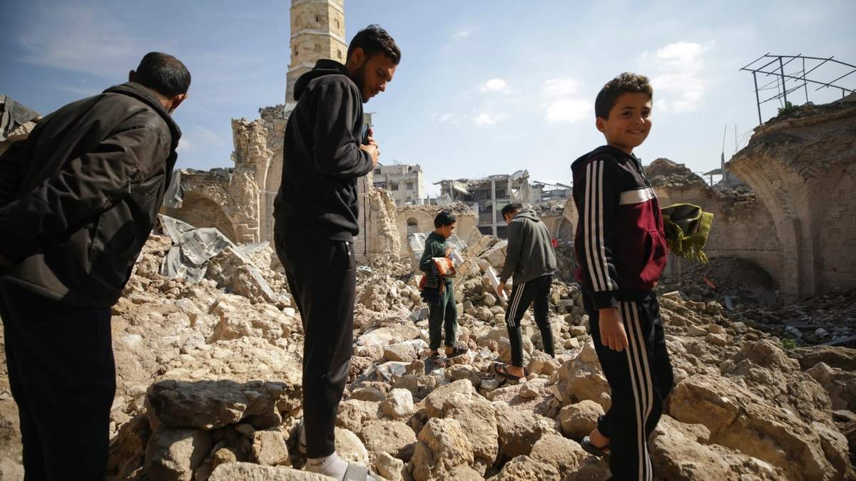 Palestinos en Gaza