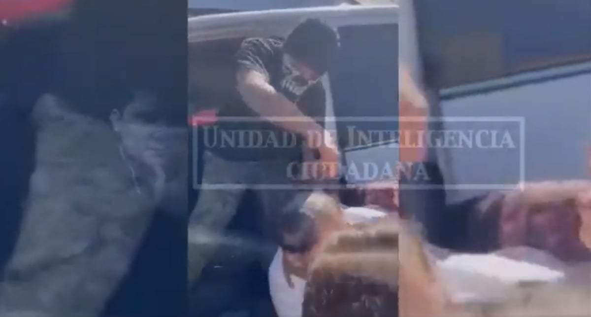 El video donde se ve a un encapuchado rapando a una mujer en Michoacán