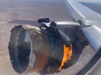 Avión de United Airlines esparce restos de su motor sobre suburbios de Denver