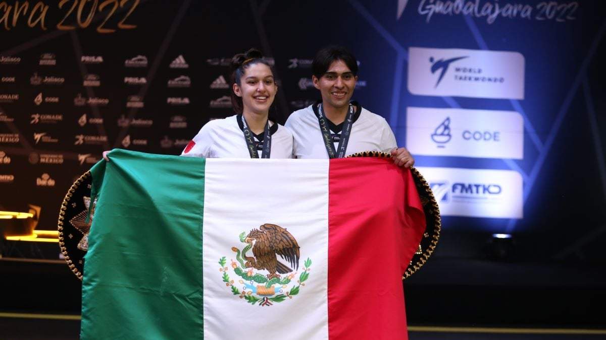Leslie Soltero, medalla de oro, y Bryan Salazar, de bronce, en el Mundial de Taekwondo de Guadalajara 2022