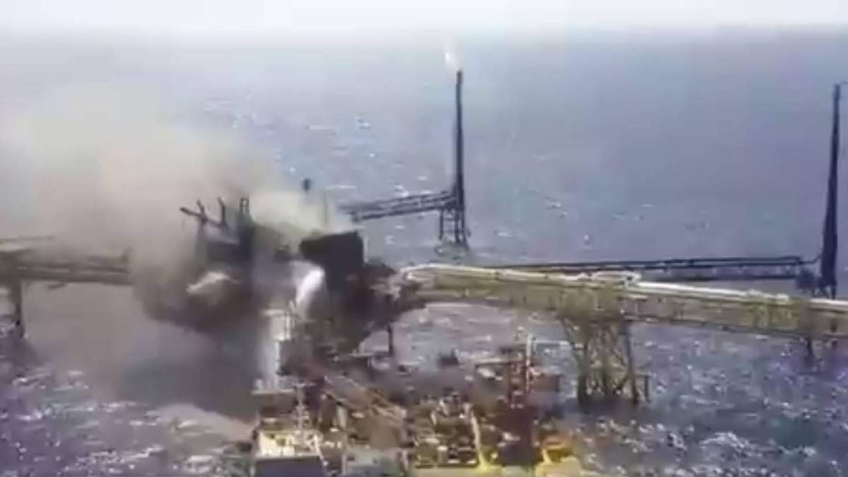 El incendio en la plataforma Ku-Alfa de Campeche