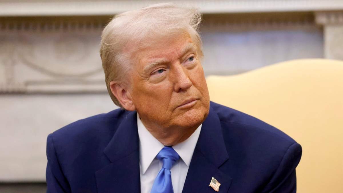 El presidente Donald Trump durante una reunión con su homólogo francés Emmanuel Macron en el Despacho Oval de la Casa Blanca
