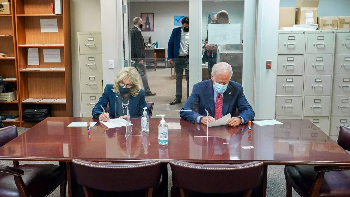 Joe Biden y su esposa votaron en Delaware