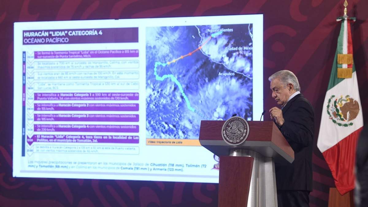 AMLO detalla el saldo por el huracán Lidia