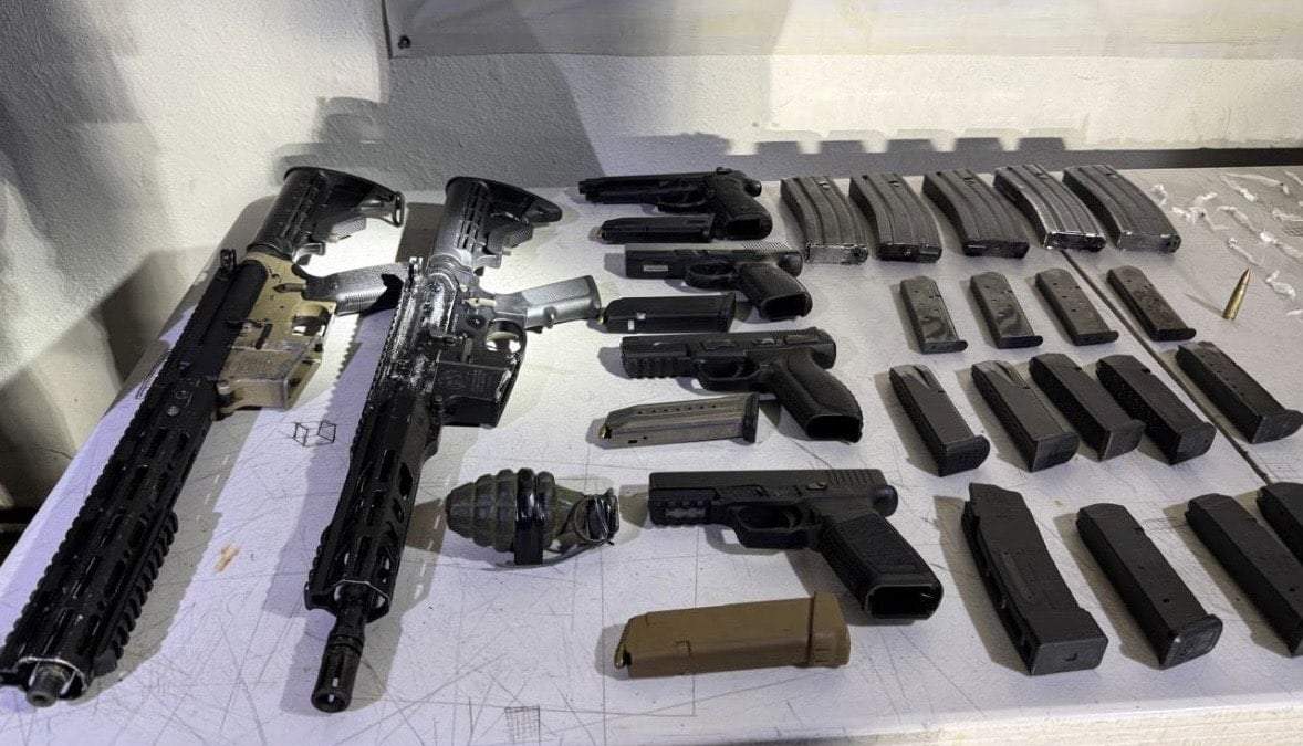 Armas encontradas en penal Aguaruto, Culiacán, Sinaloa