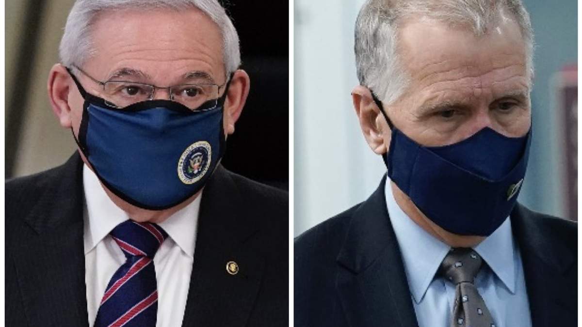 Los senadores Bob Menendez y Thom Tillis