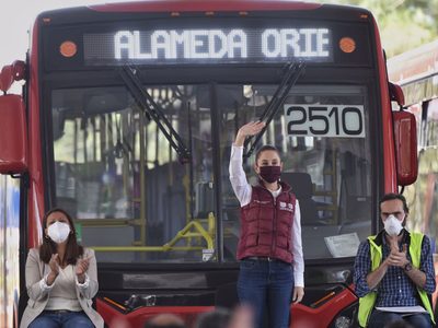 Sheinbaum inauguró la ampliación de Línea 4 del Metrobús, Alameda Oriente-Circuito Interior (Video)