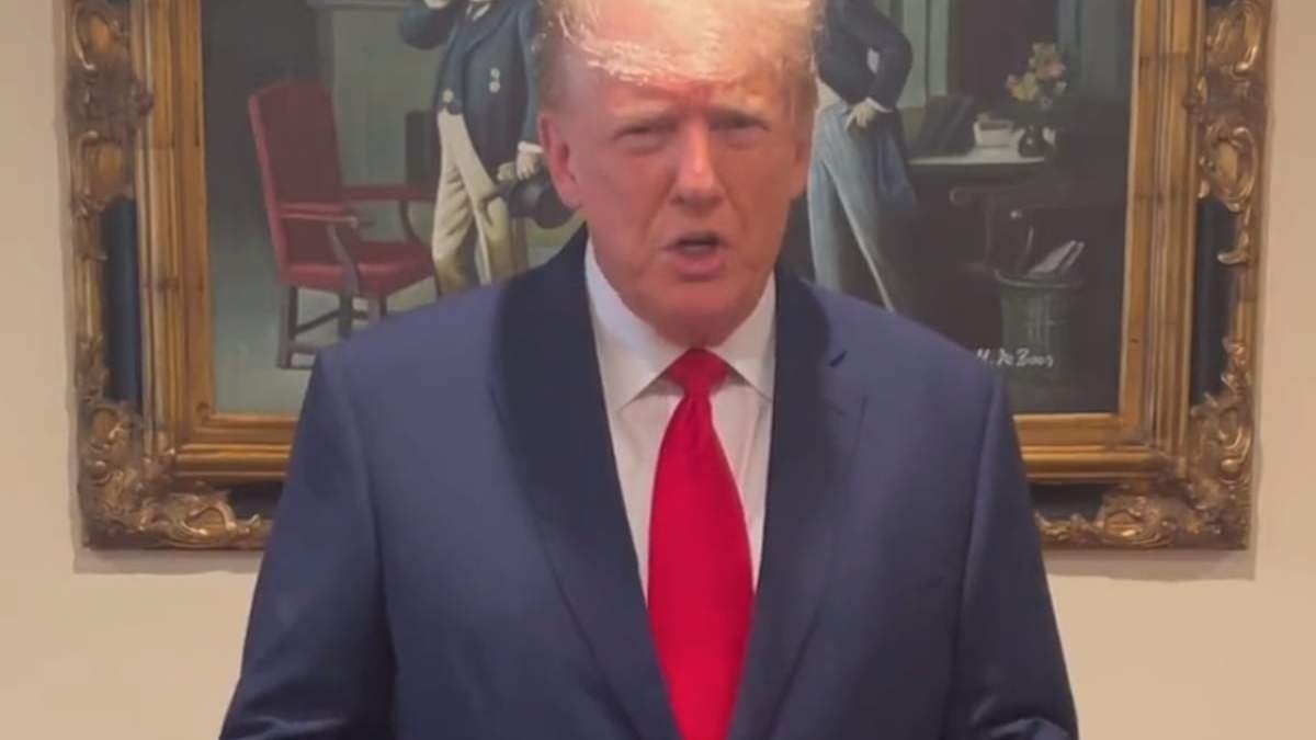 Donald Trump al emitir su postura por la acusación