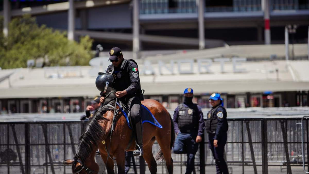 El operativo de seguridad en el Estadio Banorte
