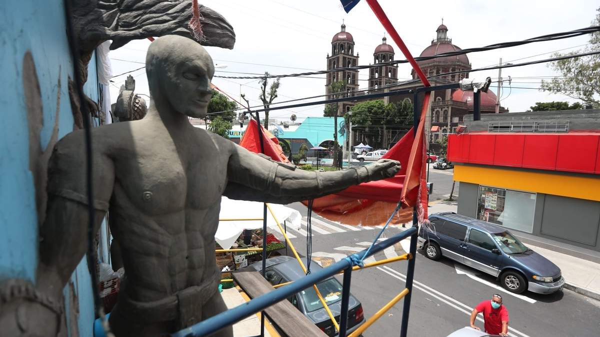La fachada de esta casa es única en la Ciudad de México. Fuente: (Twitter)