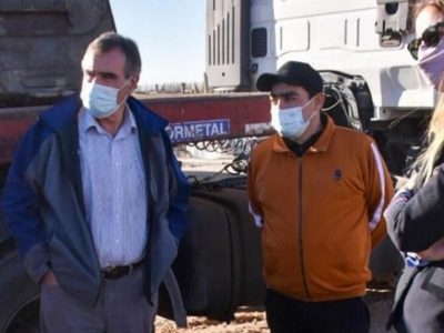 El intendente de Centenario recorrió en 2021 uno de los desarmaderos que desmontó la Federal
