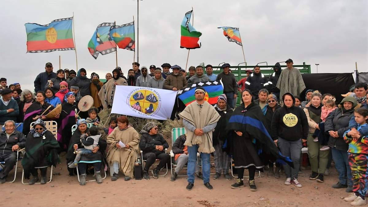 Protesta mapuche. Fuente: (Facebook)