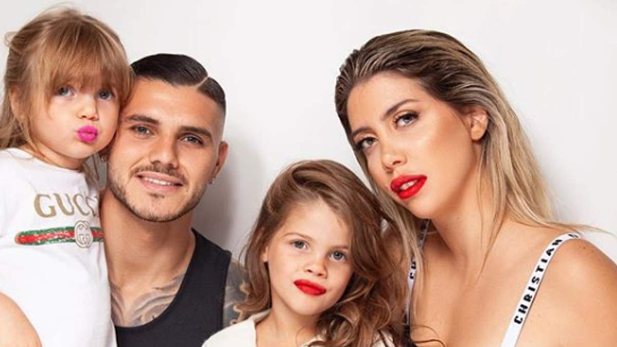 Isabella, Mauro Icardi, Francesca y Wanda Nara. Fuente: (Instagram).