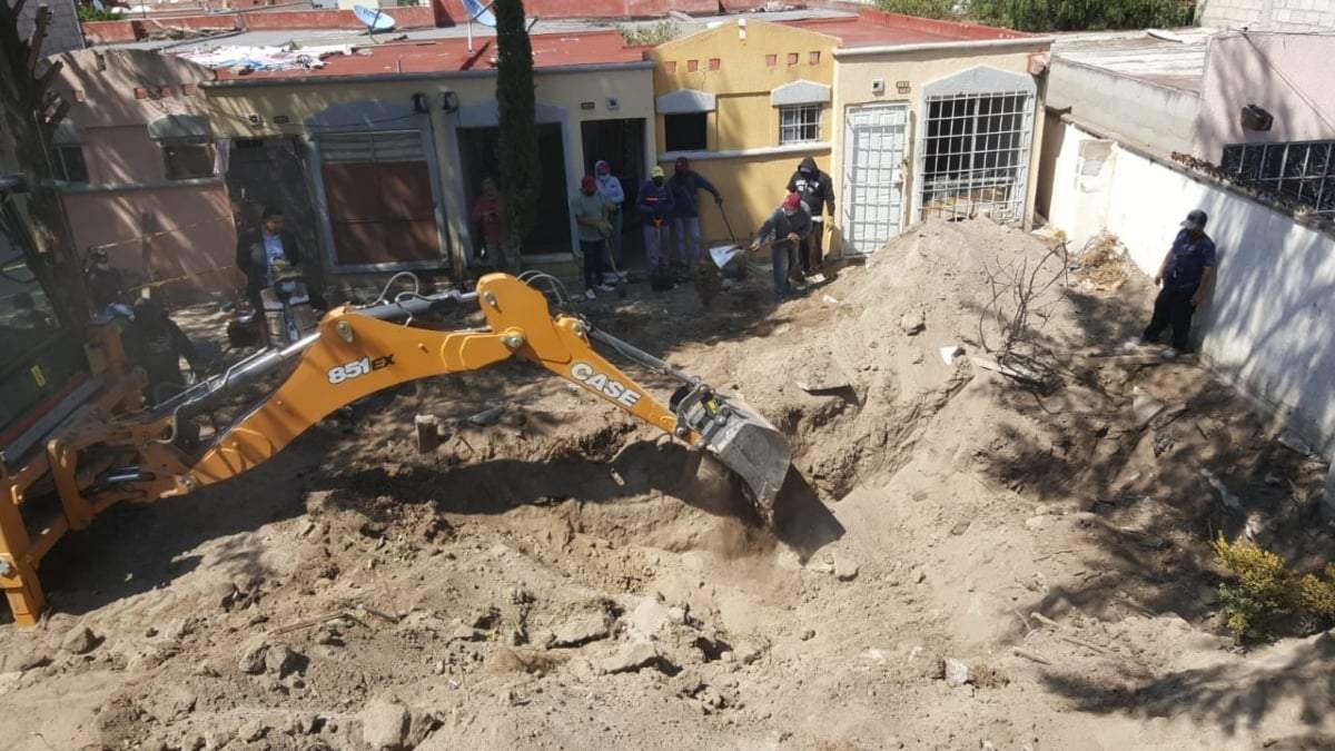 Búsqueda de cuerpos en el inmueble de Zumpango
