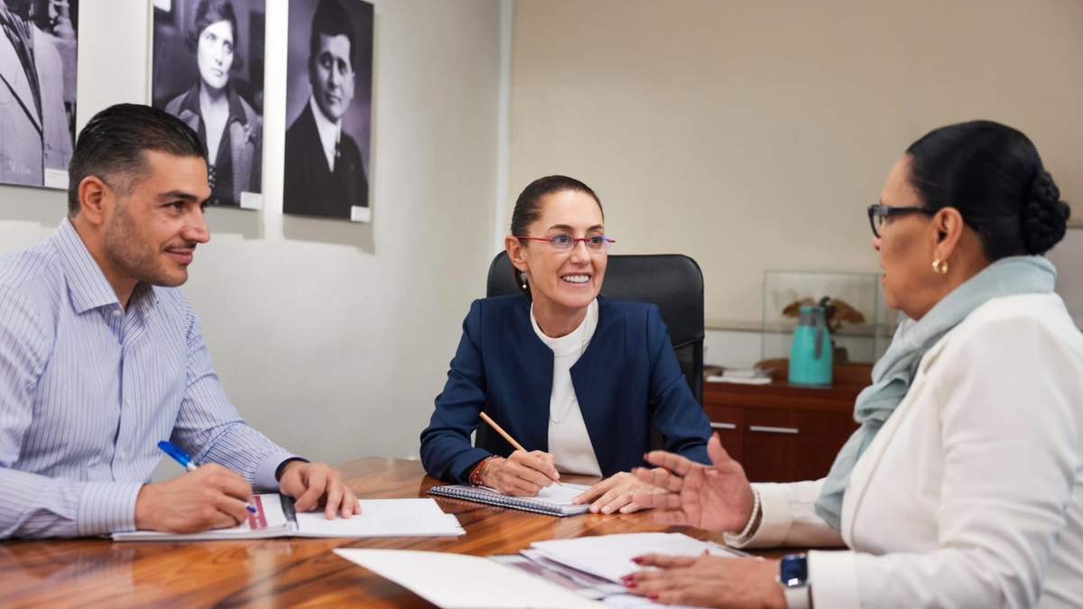 Reunión de trabajo entre Rosa Icela Rodríguez, García Harfuch y Sheinbaum