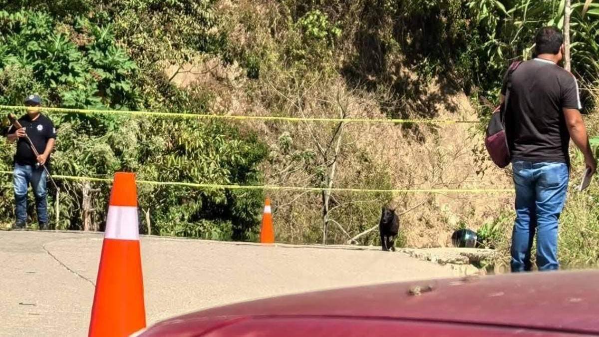 Lugar donde fueron emboscados policías de Pluma Hidalgo, Oaxaca