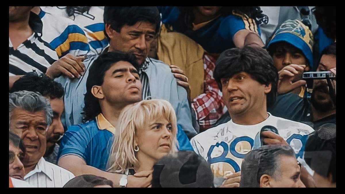 Calvo con Maradona en La Bombonera. Fuente: (Instagram)