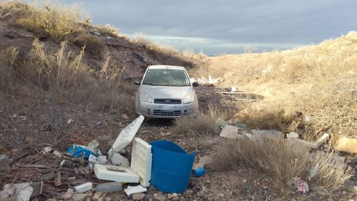 Sin un faltante ni daños, fue encontrado en auto abandonado en un cañadón de Centenario. Fuente:(Centenario Digital)