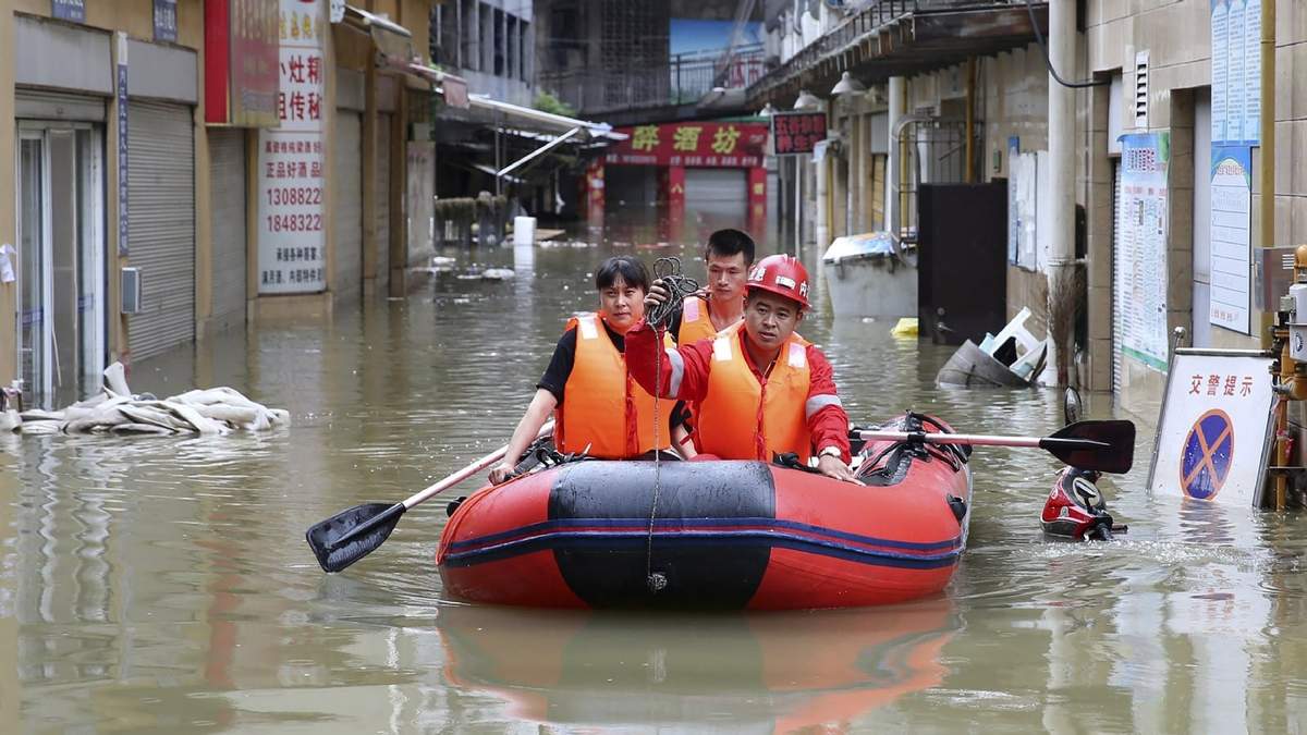 Inundaciones en el centro de China. Fuente: (Twitter)