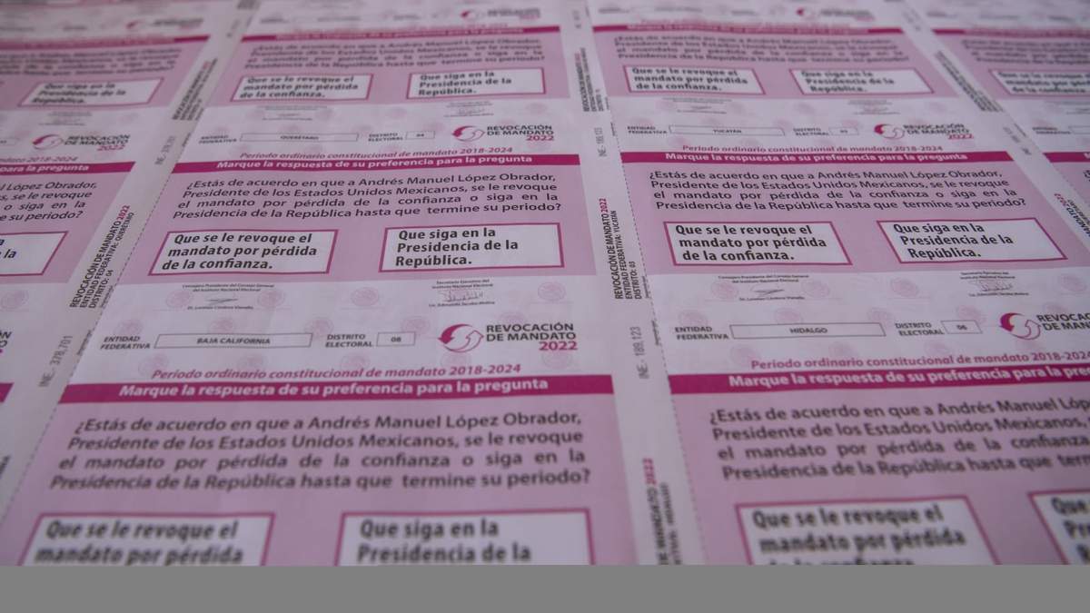 Boletas para la consulta de revocación de mandato