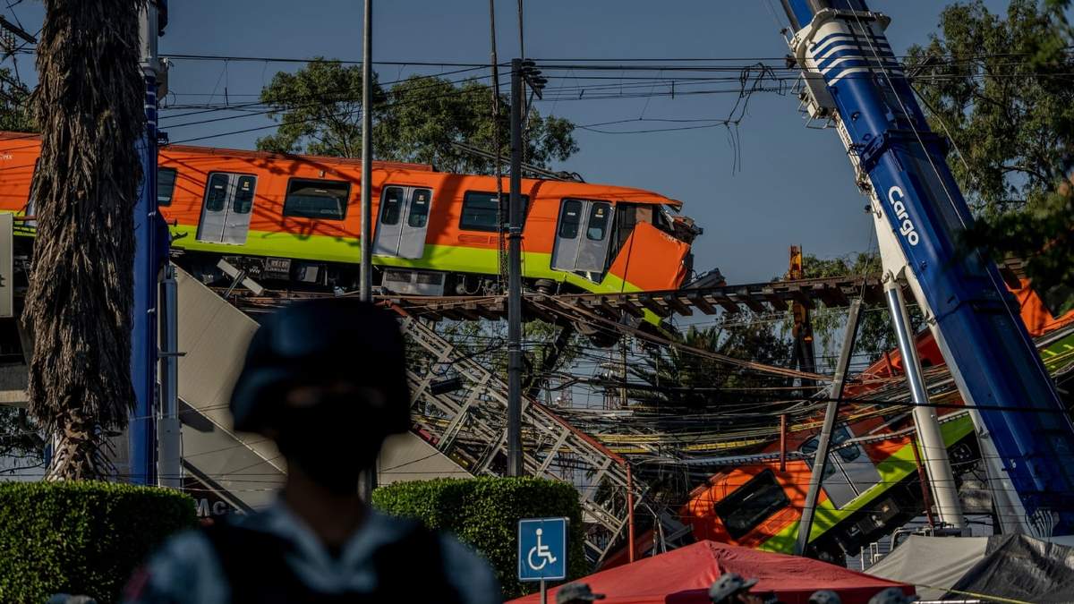 Imagen ilustrativa del siniestro en la línea 12 de Metro de México. Fuente: (Twitter)