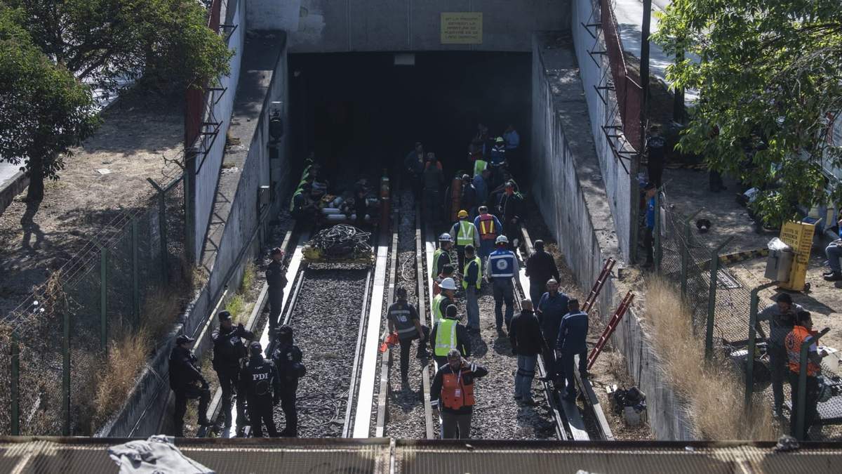 Zona del choque en la Línea 3 del Metro