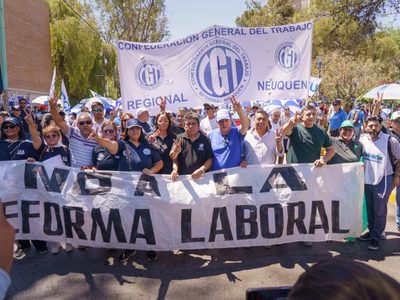 La CGT Regional se movilizó en rechazo a la Reforma Laboral