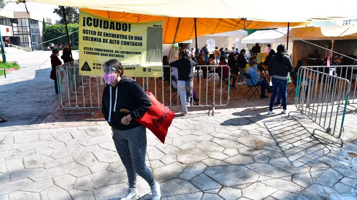 Un quiosco de detección de covid en la CDMX
