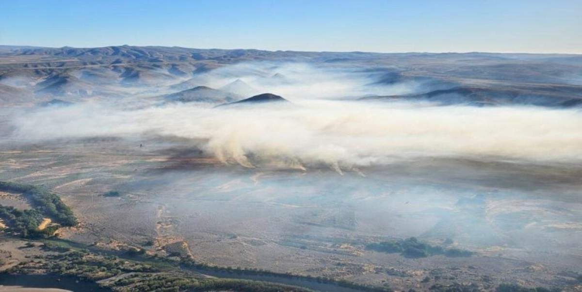 Incendio en Cerrito Piñón. Fuente: (Neuquén Informa).