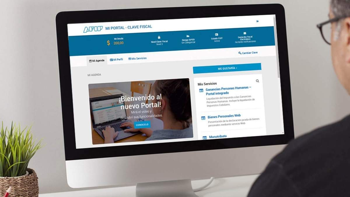 La página web de la AFIP. Fuente: (Twitter)