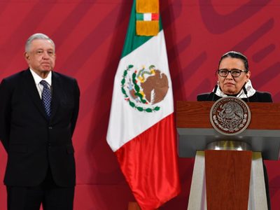 Rosa Icela Rodríguez reaparece en público tras larga recuperación por covid-19