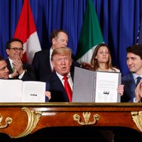 Peña, Trudeau y Trump sellan el T-MEC