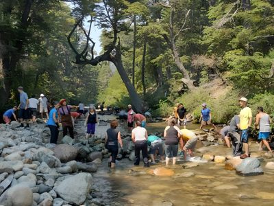 Vecinos de San Carlos de Bariloche limpiaron un arroyo clave para el suministro de agua