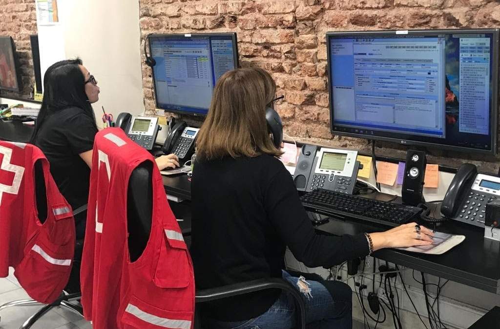 Teleasistencia para adultos mayores de la Cruz Roja. Fuente: (Twitter)