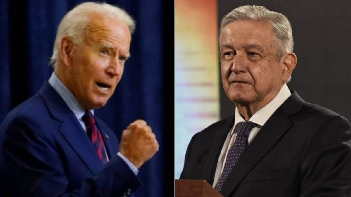 El presidente de EU, Joe Biden y su homólogo de México, López Obrador
