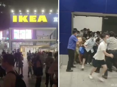Clientes de Ikea huyen de tienda en Shanghái: iban a ser confinados por un caso de covid-19 (Video)