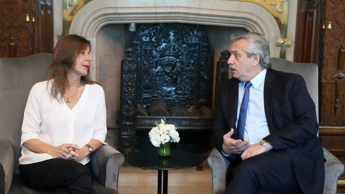 Sabina Frederic y Alberto Fernández. Foto: (Twitter)