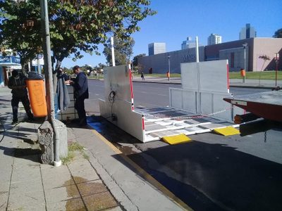 Rampa de desinfección de vehículos en Neuquén